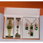 Gift set of watch, bracelet, necklace, ring, and earrings