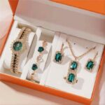 Gift set of watch, bracelet, necklace, ring, and earrings - Image 2